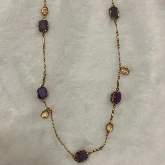 Kate Spade Purple and Yellow Stone Necklace - Picture 3 of 6